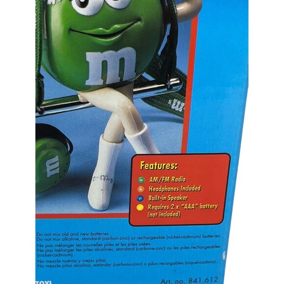 VTG M&M Groovy Green Radio Swing Lanyard Headphones New Old Stock - Picture 9 of 15